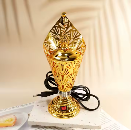 Gold Essence Burner – Luxurious Design, Quick Heating & Long-Lasting Fragrance | Perfect for Homes in UAE & KSA