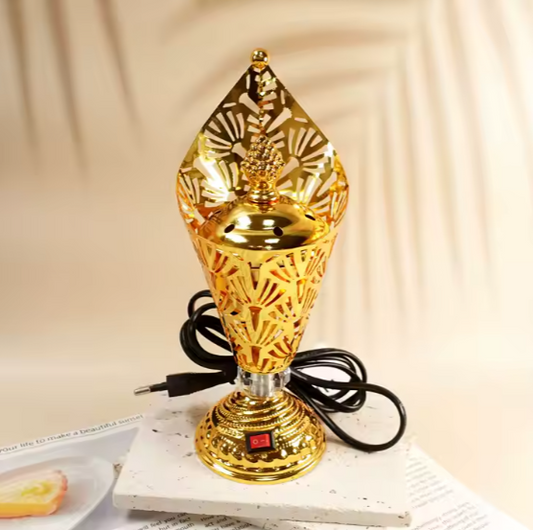 Gold Essence Burner – Luxurious Design, Quick Heating & Long-Lasting Fragrance | Perfect for Homes in UAE & KSA